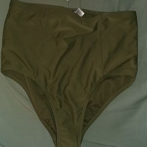 Brand New Olive High Waisted Bikini Bottoms